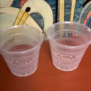 Orchid 4” vented pots x2